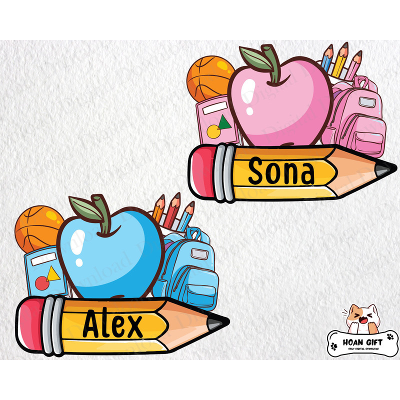 Personalization Back To School Png for Kids, First Day of School Png, Gift for Boy and Girl, Student Teacher Gift, Kindergarten Png.jpg