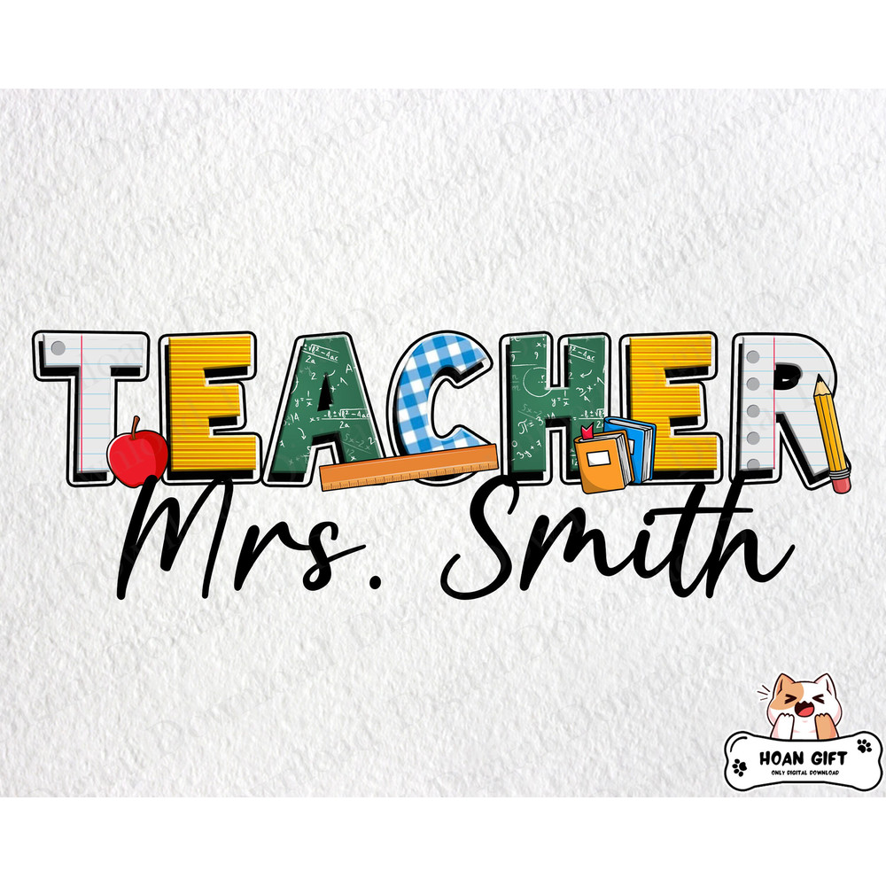 Personalization Teacher Life Png, Custom Name, Teacher Appreciation, Back to School Png, First Day of School Png, Gift for Teacher Png.jpg