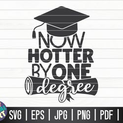 now hotter by one degree svg, graduation quote svg, cut file, clipart, printable, vector , commercial use , instant down