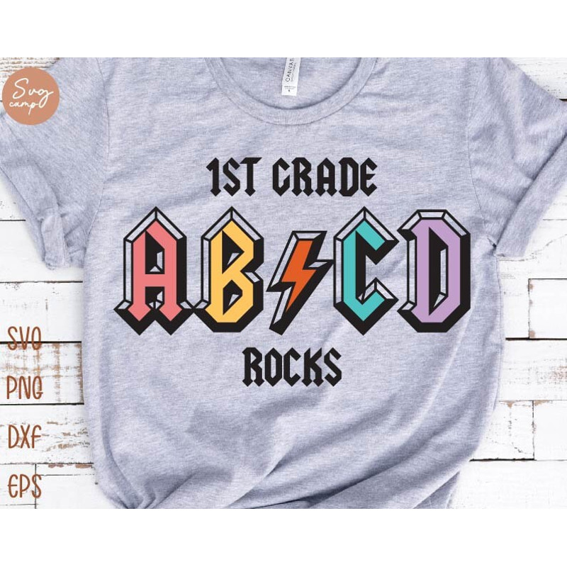 1st Grade Rocks Svg, First day of School Svg, First Grade Svg, Back To School Svg, Rock and Roll Kids Svg, Teacher Shirt Svg File.jpg