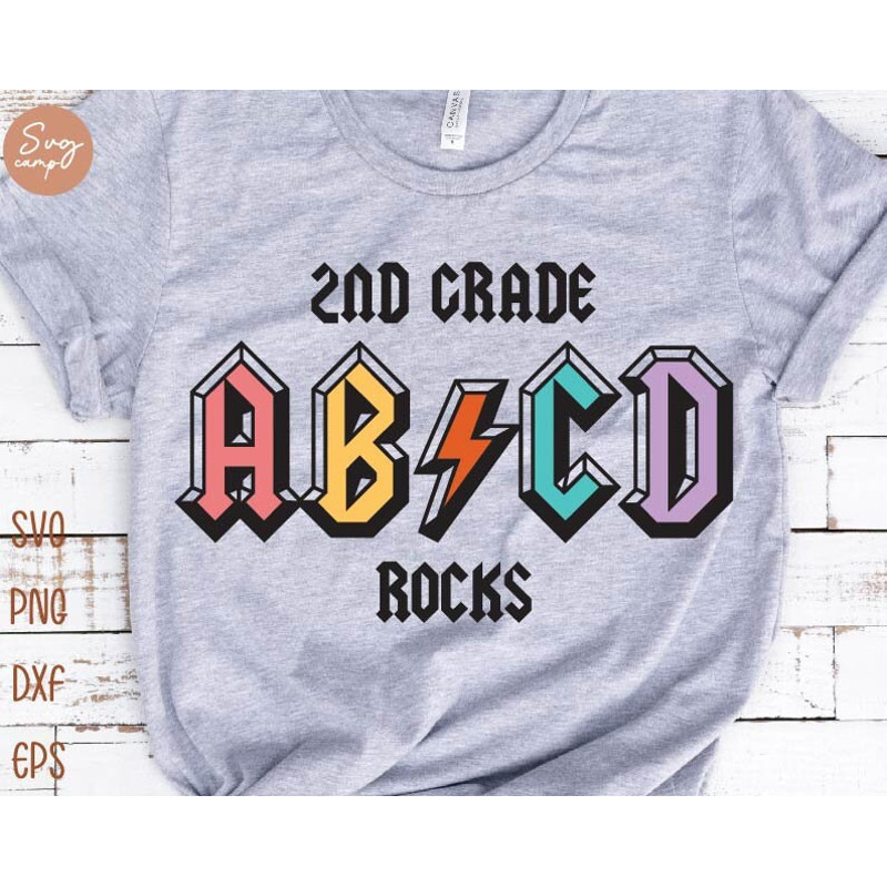 2nd Grade Rocks Svg, First day of School Svg, Second Grade Svg, Back To School Svg, Rock and Roll Kids Svg, Teacher Shirt Svg File.jpg