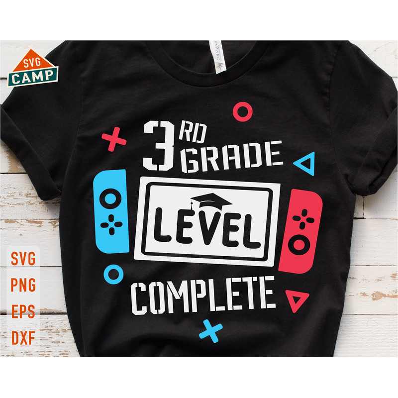 3rd Grade Level Complete Svg, 3rd Grade Svg, End of School Svg, Third Grade Svg, Last day of School Svg, Graduation Video Game Svg.jpg