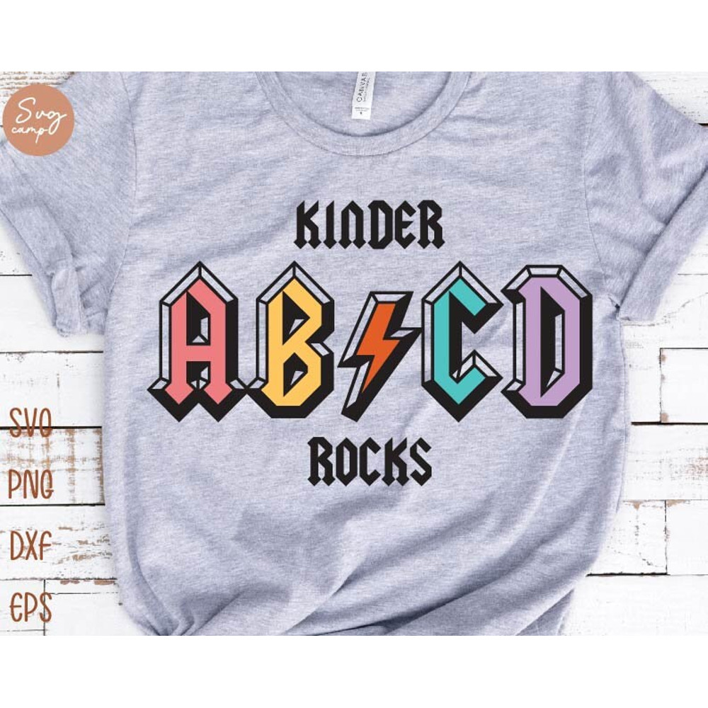 Kinder Rocks Svg, Kindergarten Svg, First day of School Svg, Back To School Svg, Rock and Roll Kids Svg, Teacher Shirt Svg File.jpg