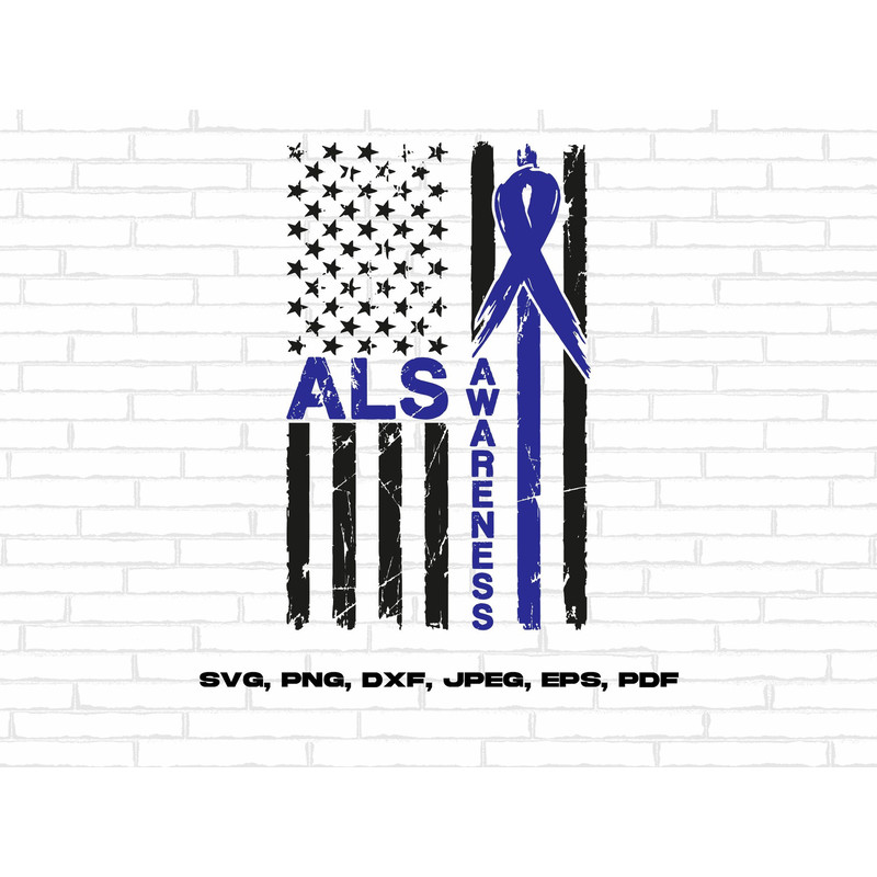 ALS Awareness Svg Png, ALS Awareness Flag Svg, Blue Ribbon Svg Cricut Ready to Press Sublimation Design.jpg