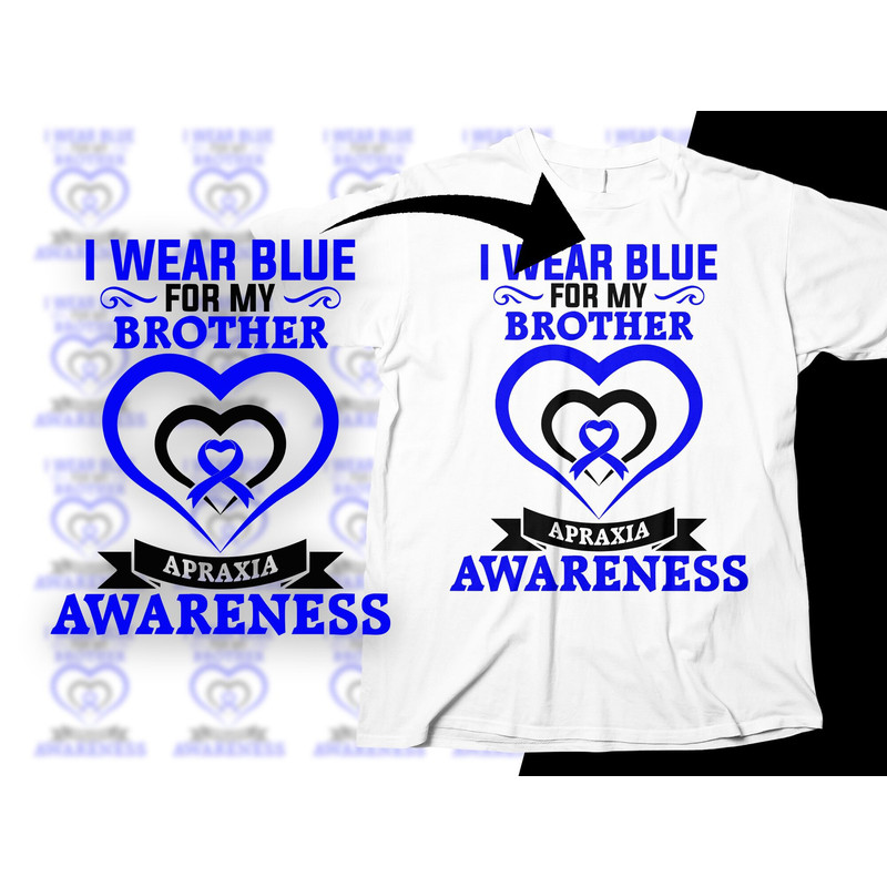 Apraxia Awareness Svg Png, I Wear Blue for My Brother Svg, Blue Ribbon Svg, Apraxia Support Svg Cricut File Sublimation Design.jpg
