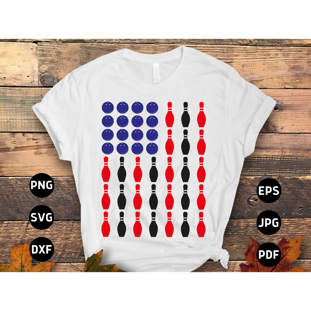 Bowling Flag Svg Png, Bowling USA Flag Svg, Funny Bowling Lovers Gifts Svg Cut File Cricut Sublimation Design.jpg