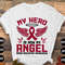 Brain Aneurysm Awareness Svg Png, My Hero is Now My Angel Svg, Burgundy Ribbon Svg Cricut Sublimation Design.jpg