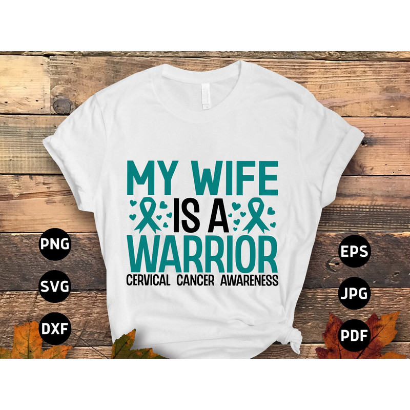 Cervical Cancer Awareness Svg Png,  Svg, Cervical Cancer Teal Ribbon Svg Cricut Sublimation Design 14.jpg