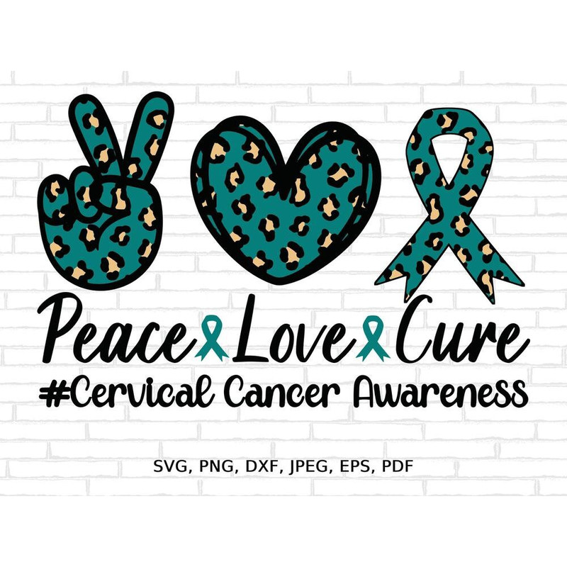 Cervical Cancer Awareness Svg Png,  Svg, Cervical Cancer Teal Ribbon Svg Cricut Sublimation Design 9.jpg