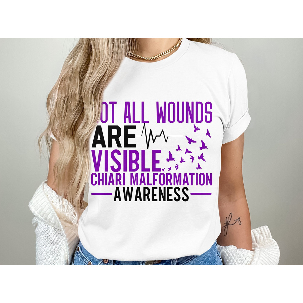 Chiari Malformation Awareness Svg Png, Not All Wounds Are Visible Svg, Chiari Support Svg, Purple Ribbon Svg Cricut Cut File Sublimation.jpg