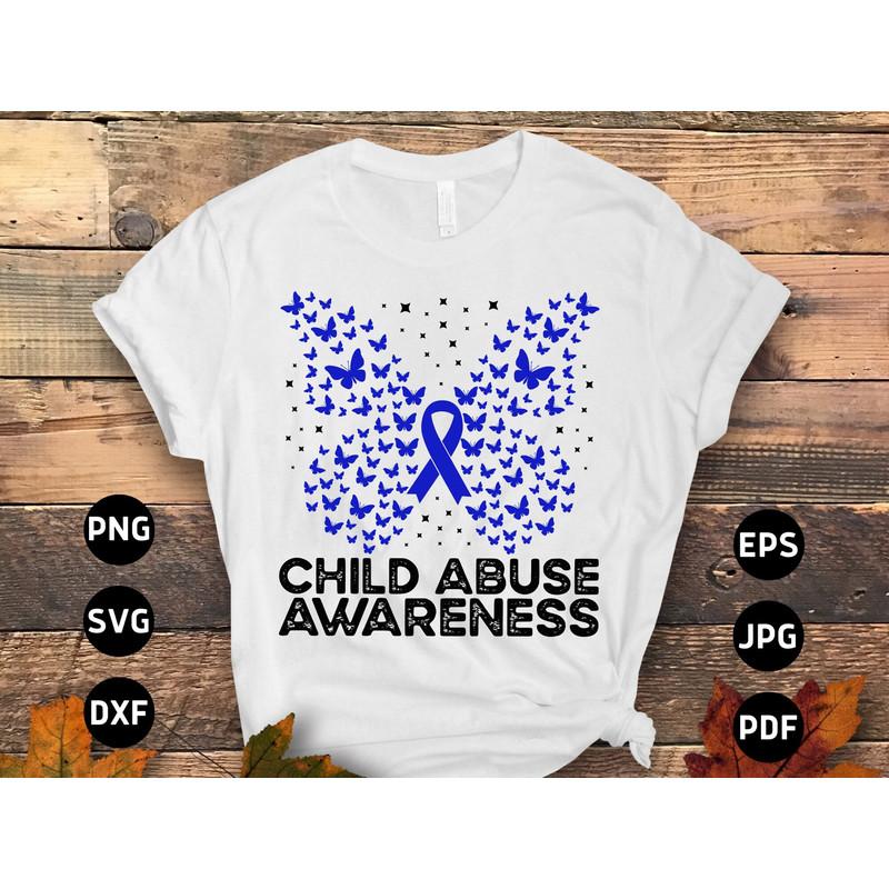 Child Abuse Awareness Svg Png, Child Abuse Butterfly Svg, Blue Ribbon Svg, Child Abuse Prevention Cricut Cut File Sublimation Design.jpg