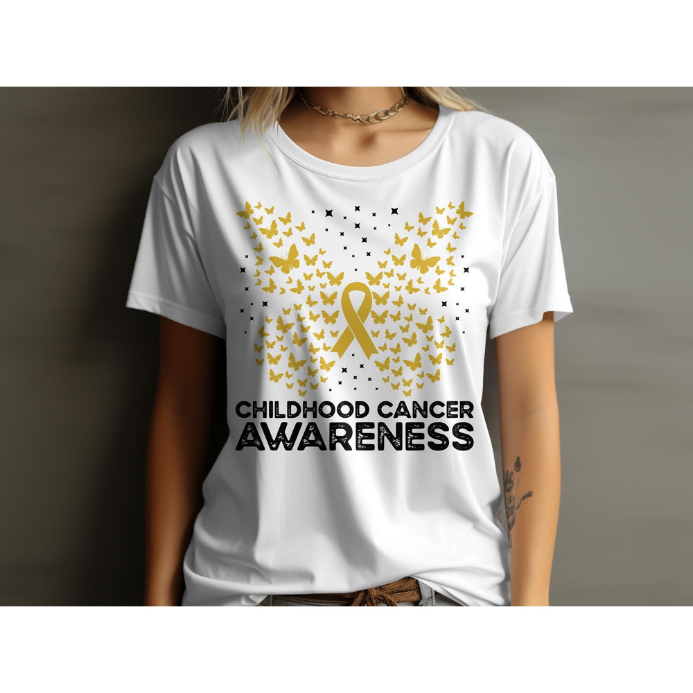 Childhood Cancer Awareness Svg Png, Butterfly Childhood Cancer Svg, Pediatric Cancer Awareness Ribbon Svg Cricut Sublimation.jpg