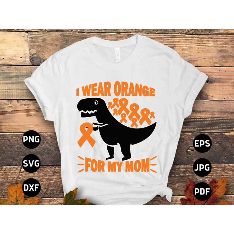 CRPS Awareness Svg Png, I Wear Orange for My Mom Svg, Orange Ribbon Svg, Complex Regional Pain Syndrome Awareness Svg Cricut Sublimation.jpg
