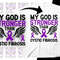 Cystic Fibrosis Awareness Svg Png, My God is Stronger Than Cystic Fibrosis Svg, Purple Ribbon Svg, CF Support Svg Cricut Sublimation Design.jpg