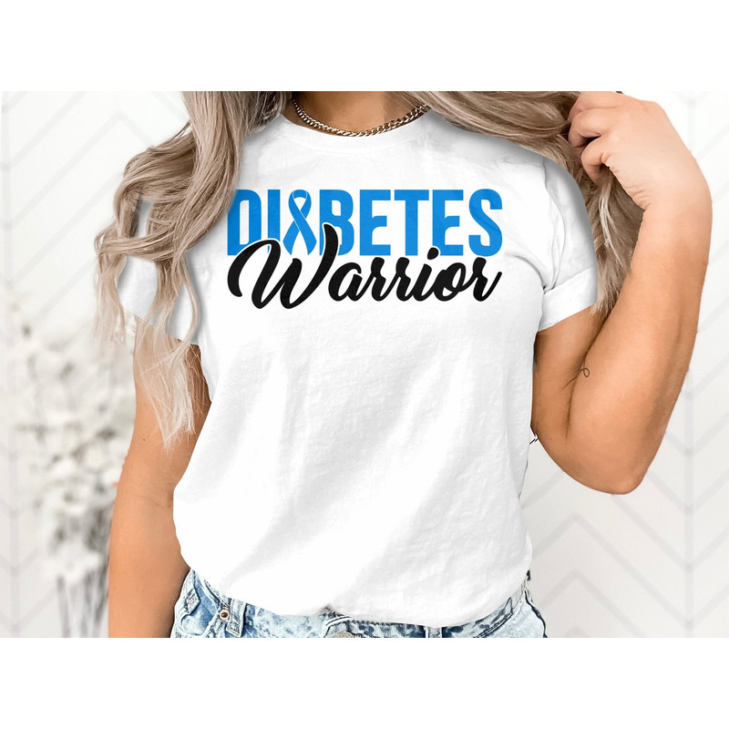 Diabetes Awareness Svg Png, Diabetes Warrior Svg, Blue Ribbon Svg, Type 1 Diabetes T1D Awareness Svg Cricut Sublimation Design.jpg