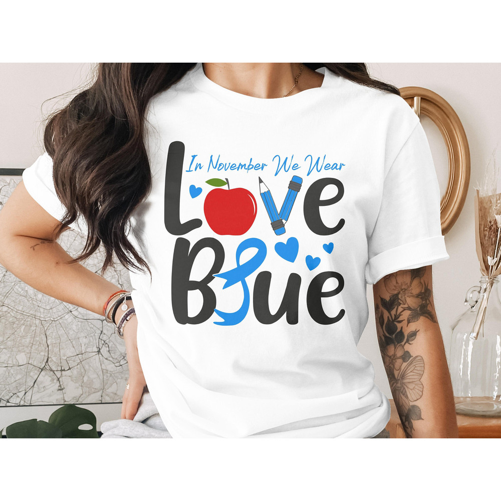 Diabetes Awareness Svg Png, In November We Wear Blue Teacher Svg, Blue Ribbon Svg, Type 1 Diabetes T1D Awareness Svg Cricut Sublimation.jpg