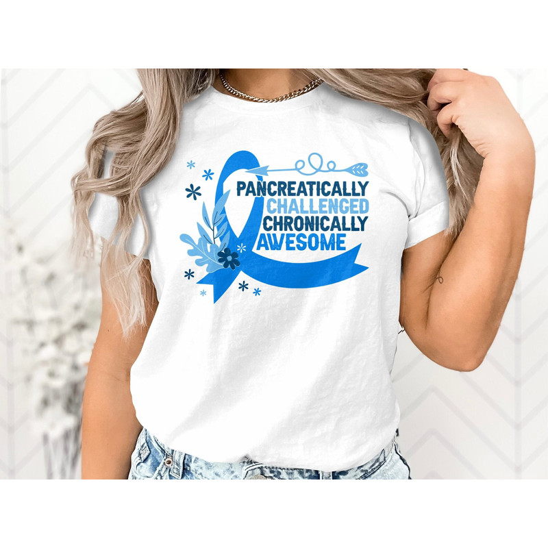 Diabetes Awareness Svg Png, Pancreatically Challenged Chronically Awesome Svg, Blue Ribbon Svg, Type 1 Diabetes T1D Awareness Svg Cricut.jpg