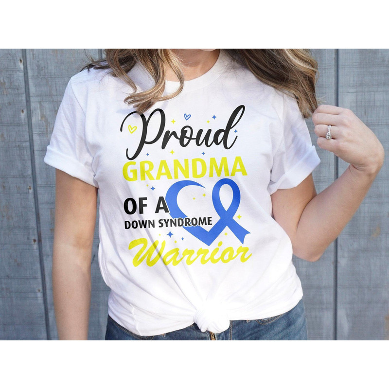 Down Syndrome Grandam Svg Png, Proud Grandma Of a Down Syndrome Warrior Svg, Blue Yellow Ribbon Svg, World Down Syndrome Day Cricut.jpg