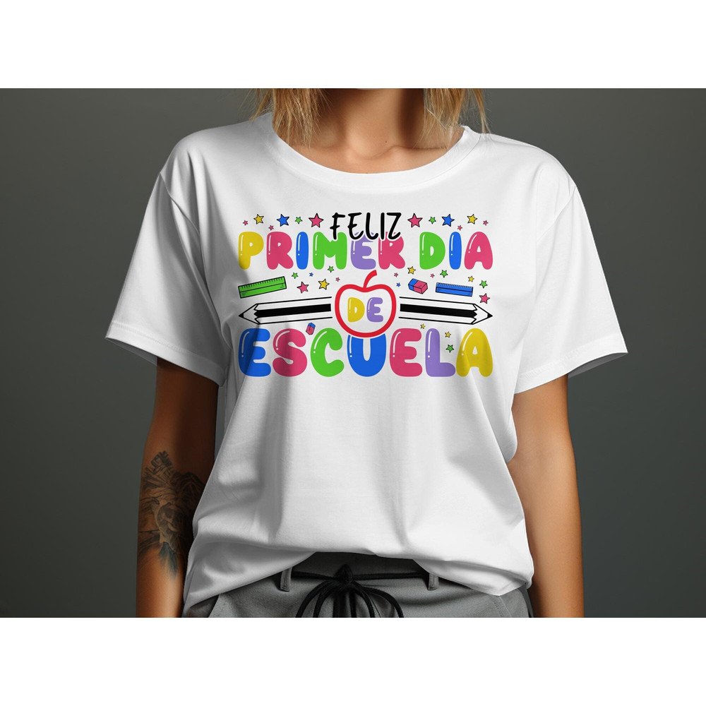 Feliz Primer Dia de Escuela Svg Png, Spanish Teacher Svg, First Day of School Png, Back to School Svg Cricut File Png Sublimation Designs.jpg