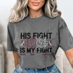 head and neck cancer awareness svg png, his fight is my fight svg, burgundy white ribbon svg circut sublimation design