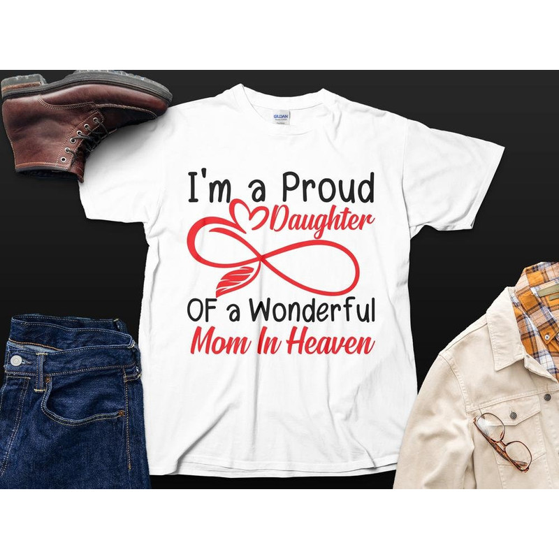 Heart Disease Awareness Svg Png, I'm a Proud Daugther of a Wonderful Mother in Heaven Svg, Red Ribbon Svg Cricut Sublimation Design.jpg