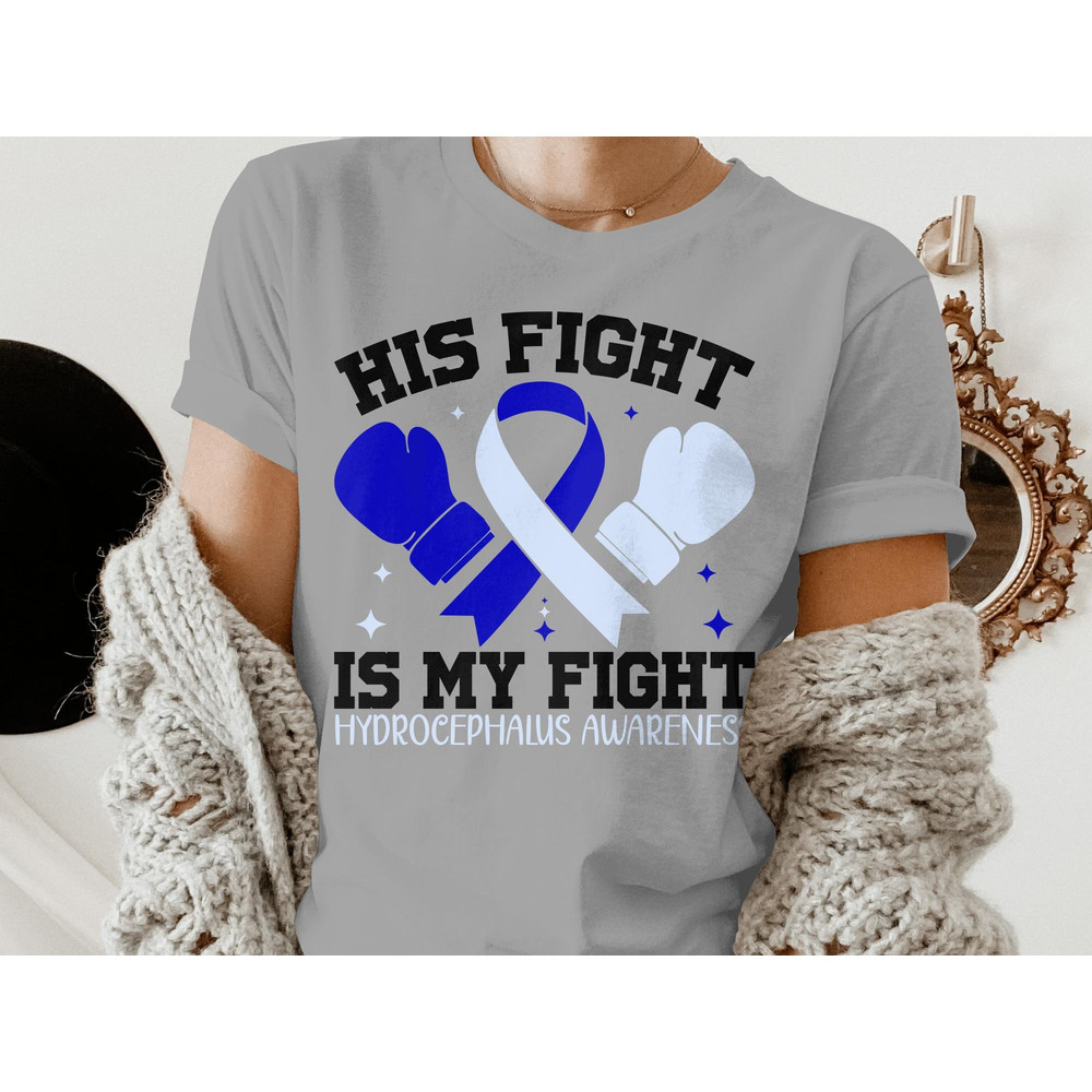 Hydrocephalus Awareness Svg Png, His Fight is My Fight Svg, Hydro Light Blue Ribbon Support Svg Cricut Sublimation Design.jpg
