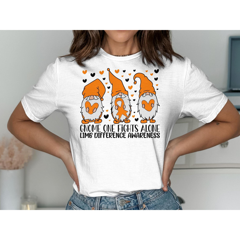 Limb Loss Awareness Svg Png, Gnome One Fights Alone Svg, Orange Ribbon Svg, Limb Difference Awareness Svg Cricut Cut File Sublimation Design.jpg