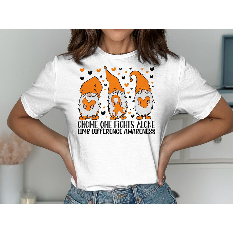 Limb Loss Awareness Svg Png, Gnome One Fights Alone Svg, Orange Ribbon Svg, Limb Difference Awareness Svg Cricut Cut File Sublimation Design.jpg