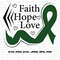 Liver Cancer Awareness Svg Png, Faith Hope Love Ribbon Svg, Emerald Green Ribbon Svg, Liver Cancer Support Svg Cricut Sublimation Design.jpg