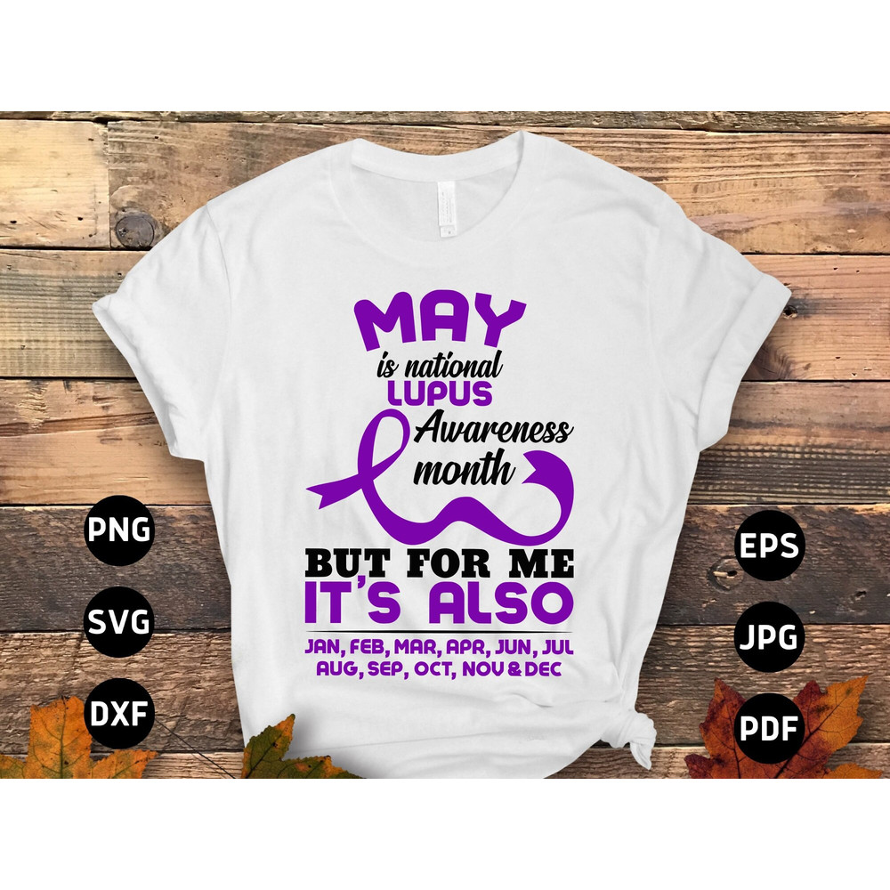 Lupus Awareness Svg Png, May Is National Lupus Awareness Month Svg, Support Lupus Purple Ribbon Svg Cricut File Sublimation Design.jpg