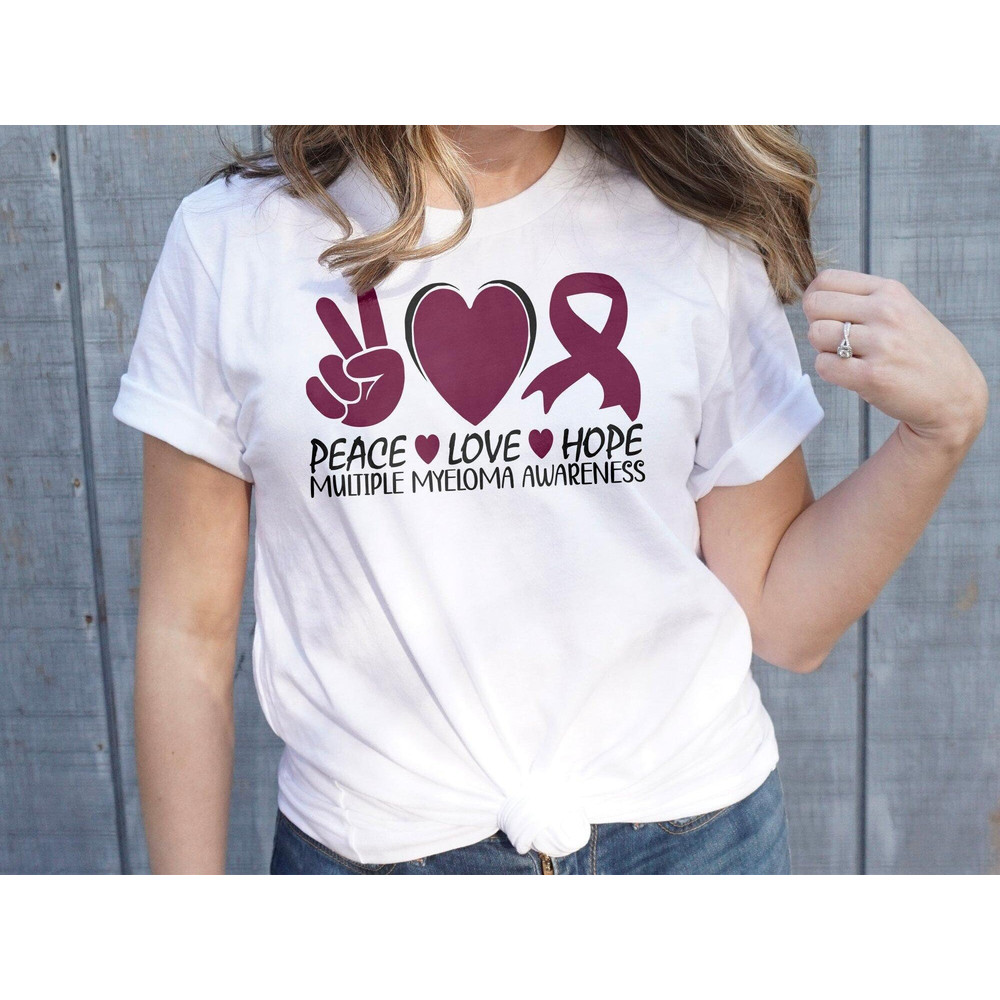 Multiple Myeloma Awareness Svg Png, Peace Love Hope Svg, Burgundy Ribbon Svg, Multiple Myeloma Cancer Svg Sublimation.jpg