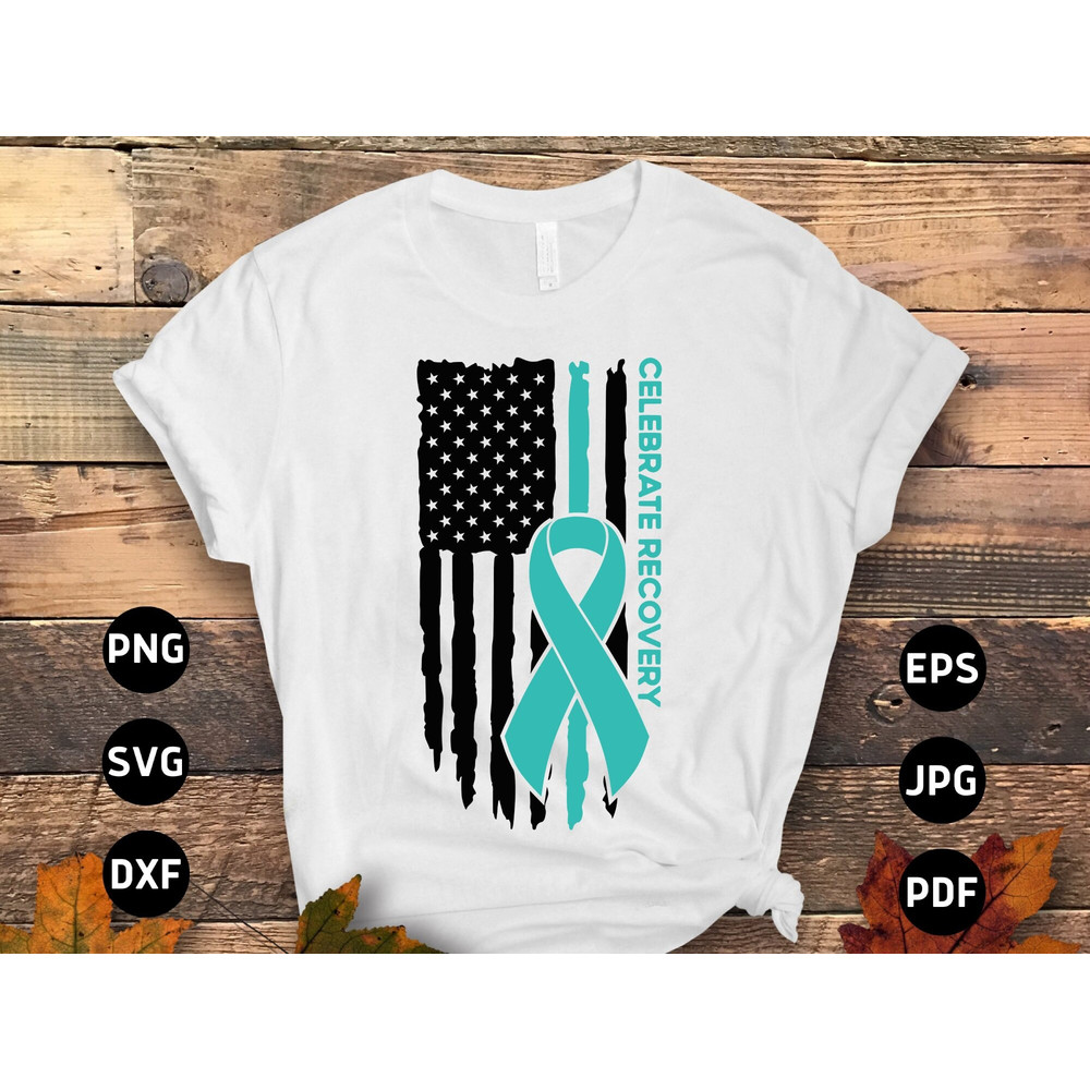 Addiction Recovery Awareness Svg Png, Celebrate Recovery Svg, Teal Ribbon Drug Addiction Svg Cricut Sublimation Designs.jpg