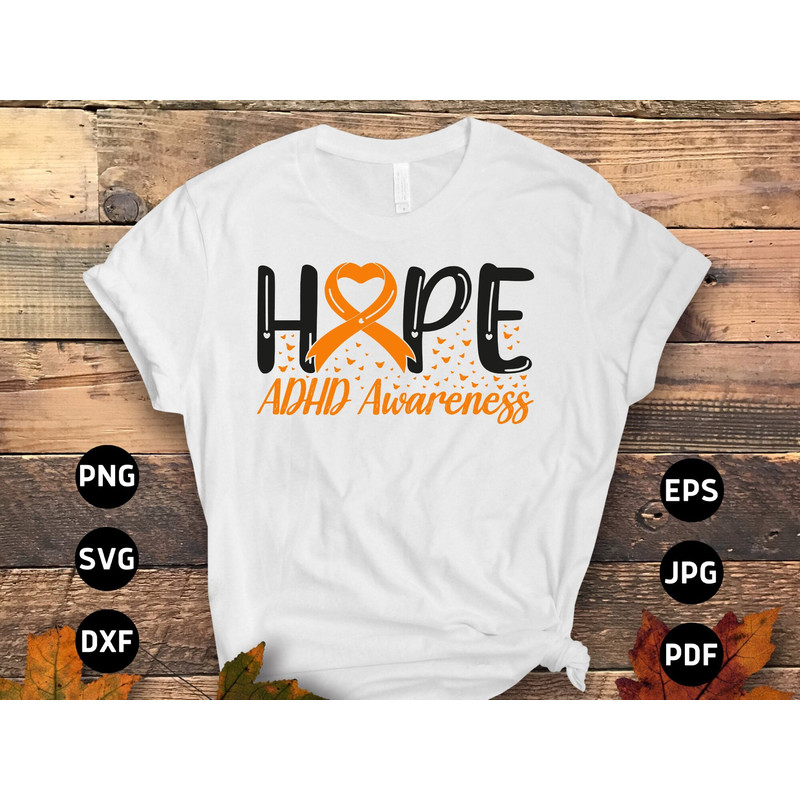 ADHD Awareness Svg Png, ADHD Awareness Hope Svg, Orange Ribbon Svg Cricut Sublimation Design.jpg