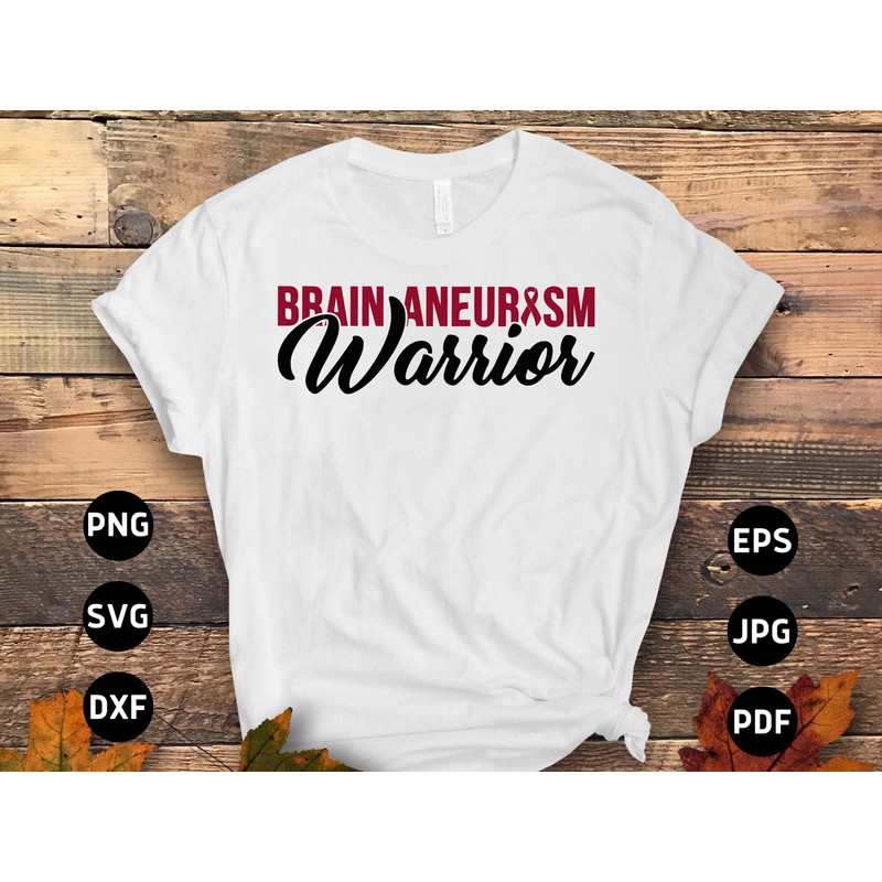 Brain Aneurysm Awareness Svg Png, Brain Aneurysm Warrior Svg, Burgundy Ribbon Svg Cricut Sublimation Design.jpg