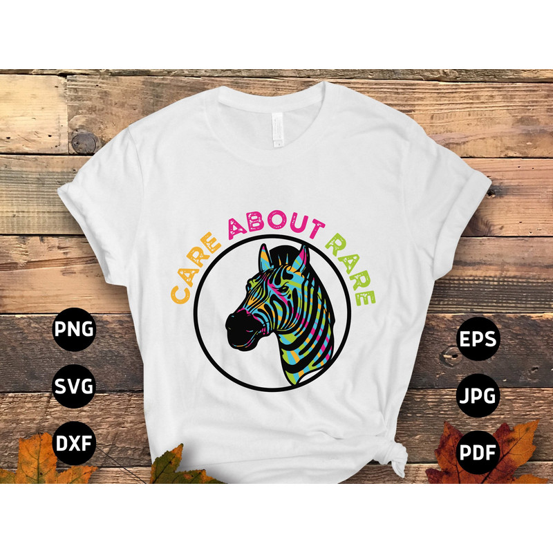 Care About Rare Svg, Rare Disease Awareness Svg Png, Zebra Ribbon Svg, Ehlers-danlos Syndrome Svg Cricut Sublimation Designs.jpg