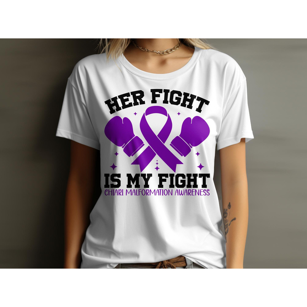 Chiari Malformation Awareness Svg Png, Her Fight is My Fight Svg, Chiari Support Svg, Purple Ribbon Svg Cricut File Sublimation Design.jpg