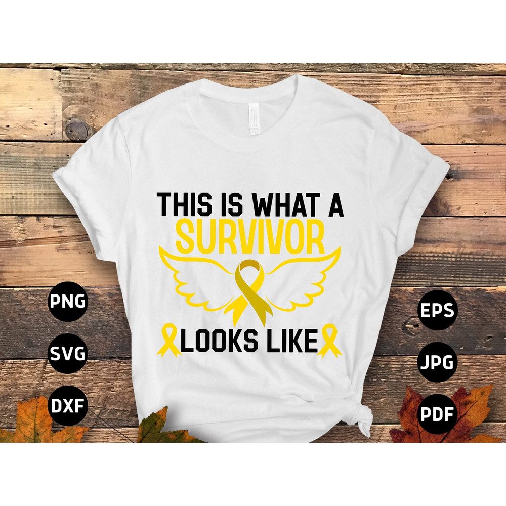 Childhood Cancer Awareness Svg Png, Childhood Cancer Survivor Svg, Pediatric Cancer Awareness Svg, Gold Ribbon Svg Cricut Sublimation.jpg