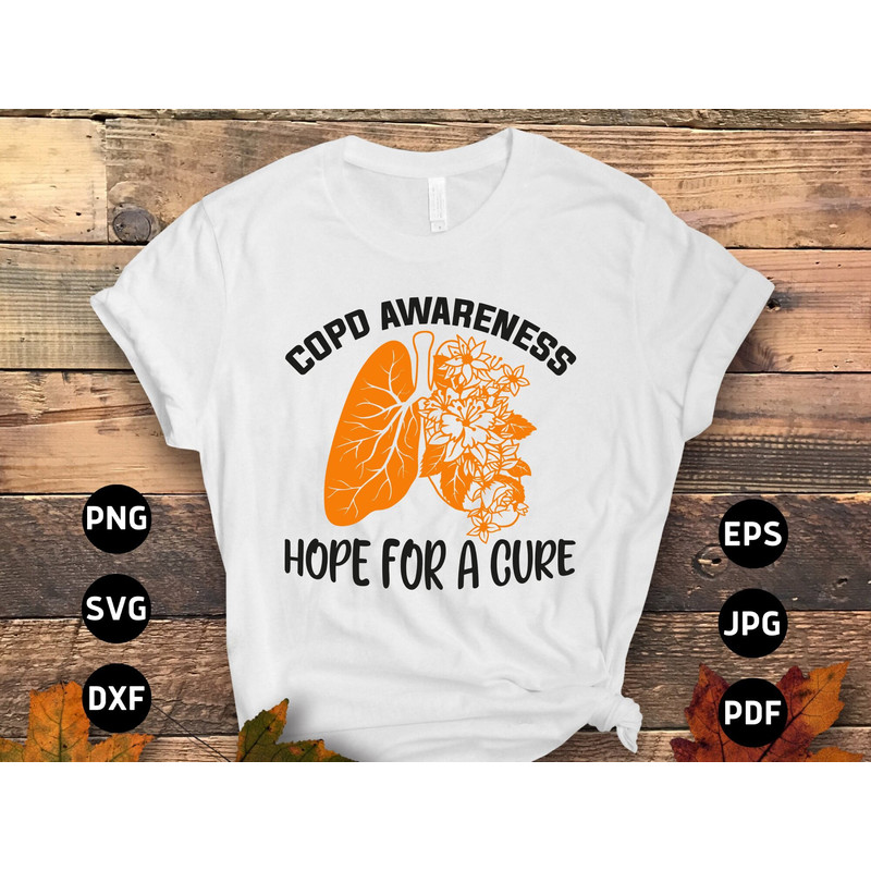 COPD Awareness Hope for a Cure Svg Png, Orange Ribbon Svg, COPD Awareness Svg Cricut Silhouette Cut File Png Sublimation Designs.jpg