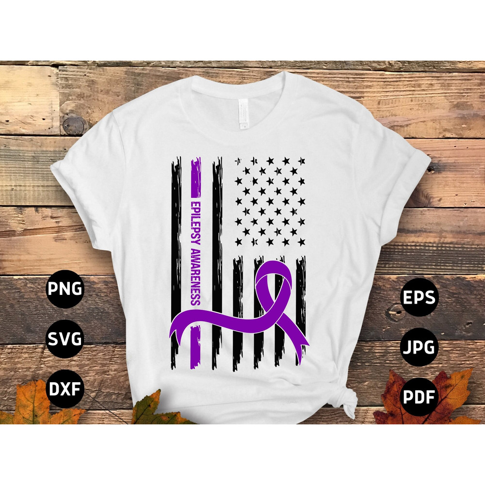 Epilepsy Awareness Svg Png, Epilepsy Awareness Flag Svg, Purple Ribbon Svg Cricut Cut File Sublimation.jpg