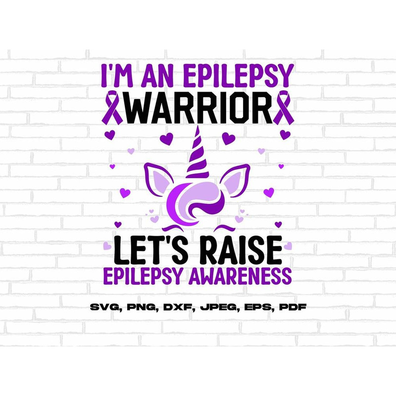 Epilepsy Awareness Svg Png, I'm an Epilepsy Warrior Let's Raise Epilepsy Awareness Svg, Purple Ribbon Svg Cricut Cut File Sublimation.jpg