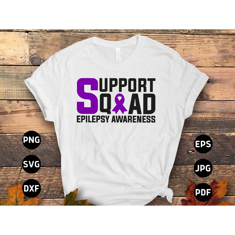 Epilepsy Awareness Svg Png, Support Squad Svg, Purple Ribbon Svg Cricut Cut File Sublimation.jpg