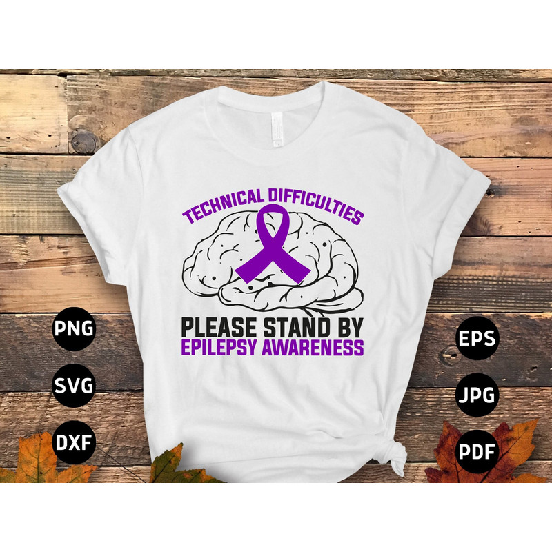 Epilepsy Awareness Svg Png, Technical Difficulties Please Stand By Svg, Purple Ribbon Svg Cricut Cut File Sublimation.jpg