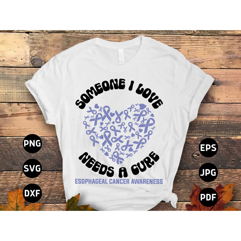 Esophageal Cancer Awareness Svg Png, Someone I Love Needs a Cure Svg, Periwinkle Ribbon Svg Cricut Cut File Sublimation Design.jpg