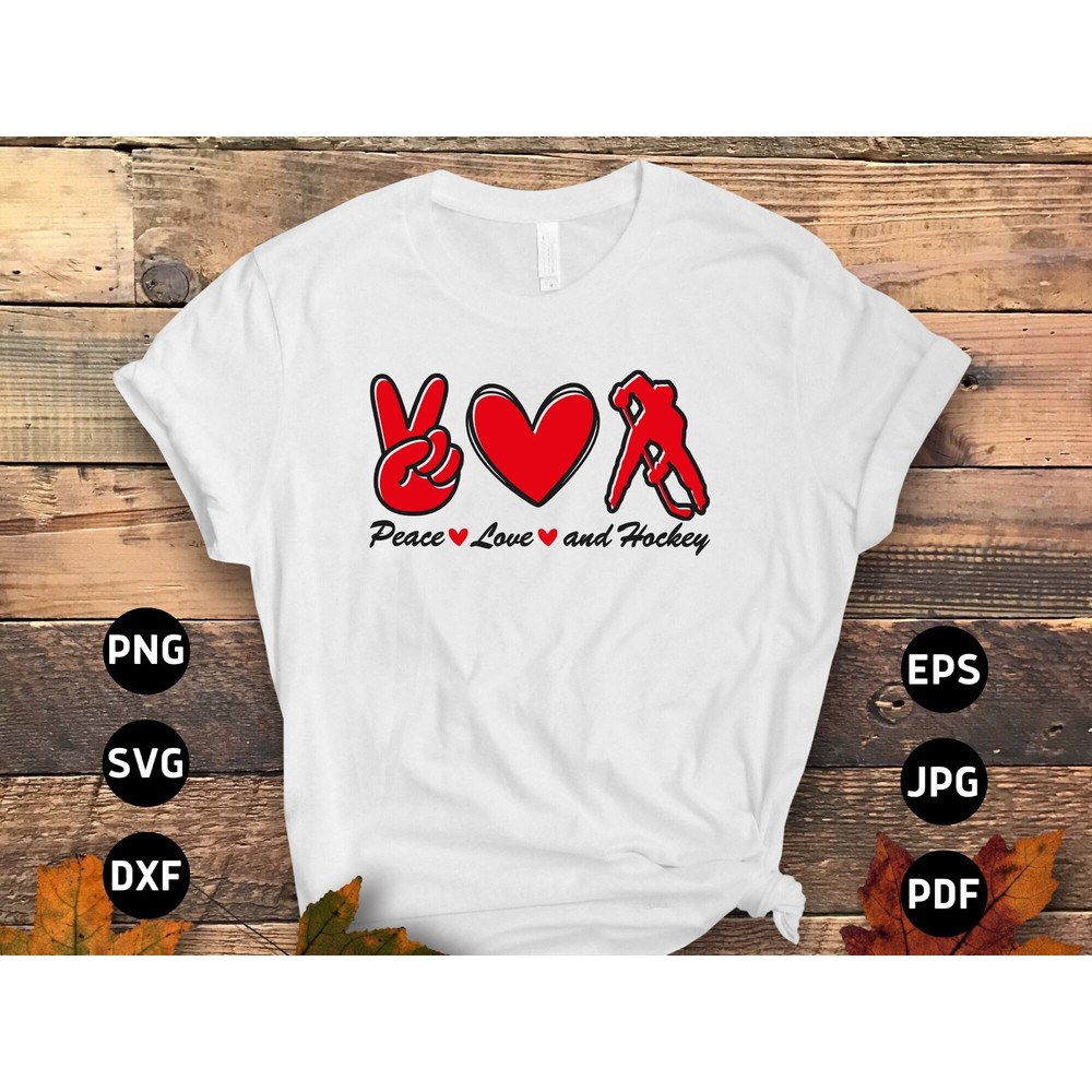 Hockey Svg Png, Peace Love and Hockey Svg, Ice Hockey Player Lovers Svg Cut File Cricut Sublimation Design.jpg