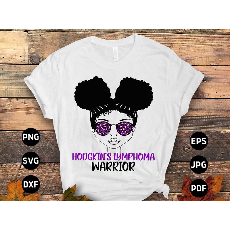 Hodgkin's Lymphoma Awareness Svg Png, Hodgkins Lymphoma Warrior Afro Girl Svg, Purple Ribbon Svg Hodgkins Disease Cricut Sublimation Design.jpg