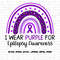 I Wear Purple for Epilepsy Awareness Rainbow Svg Png, Purple Ribbon Svg Cricut Cut File Sublimation.jpg