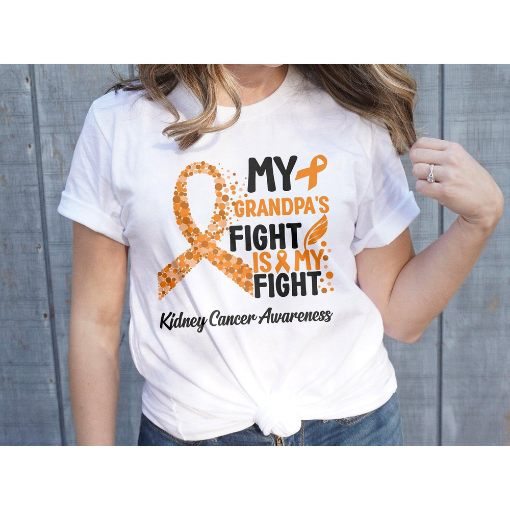 Kidney Cancer Awareness Svg Png, My Grandpa's Fight is My Fight Svg, Orange Ribbon Svg Cricut Cut File Sublimation Design.jpg