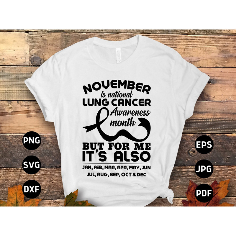 Lung Cancer Awareness Svg Png, Lung cancer Svg, White Ribbon Svg, Lung Cancer Support Svg Cricut Sublimation Design.jpg