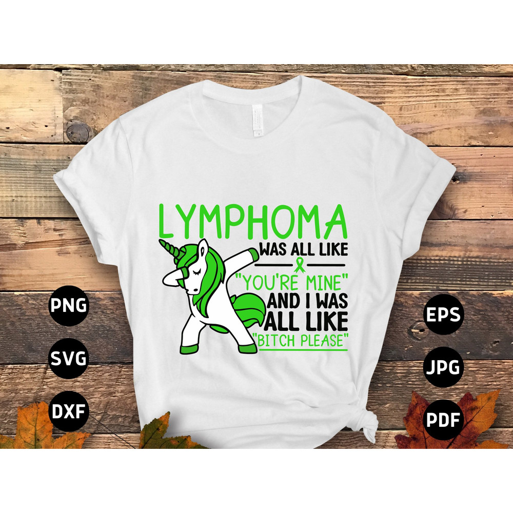 Lymphoma Cancer Awareness Svg Png, Lymphoma Unicorn Svg, Lymphoma Disease Svg, Green Ribbon Svg Cricut Sublimation.jpg