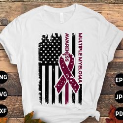 multiple myeloma awareness svg png, multiple myeloma flag svg, burgundy ribbon svg, multiple myeloma cancer svg sublimat